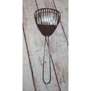Vintage Presto Fry Daddy deep fryer metal scoop slotted spoon spatula 10.5"